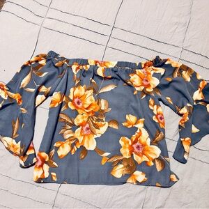 Floral off the shoulder blouse
